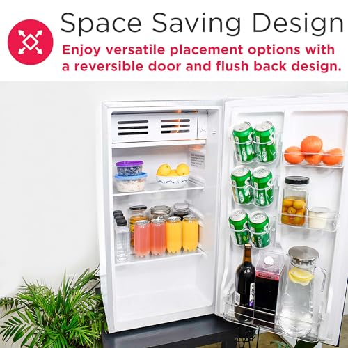Frigidaire EFR331-WHITE 3.2 Cu ft Eraser Board Mini Compact Dorm Fridge (White)