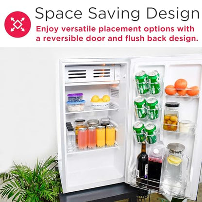 Frigidaire EFR331-WHITE 3.2 Cu ft Eraser Board Mini Compact Dorm Fridge (White)