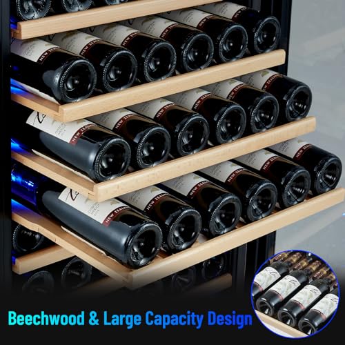 ORYMUSE 180 Bottle Wine Fridge, 24 Inch Built-In Wine Cooler