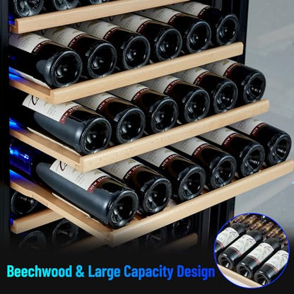 ORYMUSE 180 Bottle Wine Fridge, 24 Inch Built-In Wine Cooler