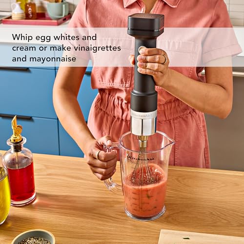 KitchenAid Go Cordless Hand Blender with Accessories - battery sold separately, KHBRV05, Black Matte