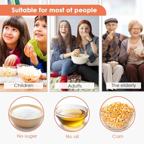 Air Popcorn Maker, 1200W Fast Hot Air Popcorn Machine for Healthy Oil-Free Snacks, 16 Cups Large Capacity Electric Popcorn Popper with Measuring Cup & Removable Cover, BPA-Free, White