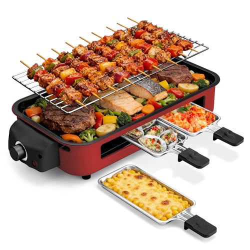 Pukomc Electric Indoor Grill,2 in 1 Indoor Grills for Kitchen