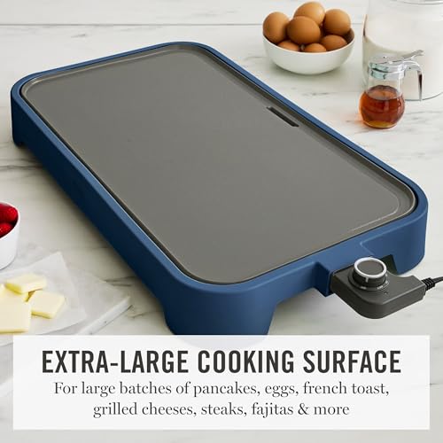 Martha Stewart 12"x 22" XL Electric Griddle, Ceramic Nonstick Flat Top