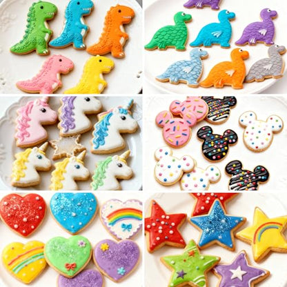 MINO ANT Stainless Steel Cookie Cutters, Mickey Unicorn Dinosaur Heart Star Cookie Cutters, Metal Biscuit Cutter Molds for Baking or Valentine's Day Christmas Holiday Party Decorations