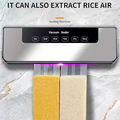 Food Storage Vacuum Sealer Machine, 30 Vacuum Seal Bags for Food, 75KPA Strong Suction, Dry/Wet 5 Modes, Digital Countdown Timer, Compact Lightweight, Ideal for Home Kitchen Use
