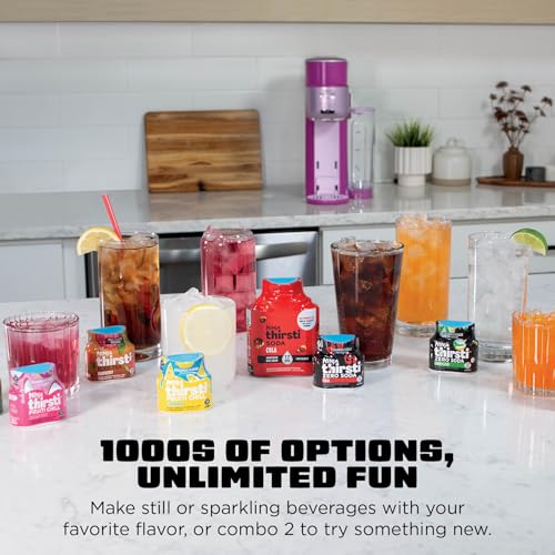 Ninja Thirsti Ultimate Drink System | Still or Sparkling Soda Maker | Create fountain-fresh drinks with 20+ zero or low-calorie flavors | Customize your fizz and flavor | Pink | WC3001PK1