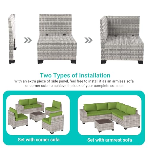 Outdoor Patio Furniture Set PE Wicker Rattan Outdoor Sectional Sofa