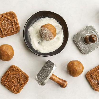 Nordic Ware Gingerbread Cookie Stamps (Set of 3), Sturdy Cast Aluminium Cookie Stamp Set, Cookie Press Set Made in the USA, Sturdy and Durable Biscuit Maker Press Set