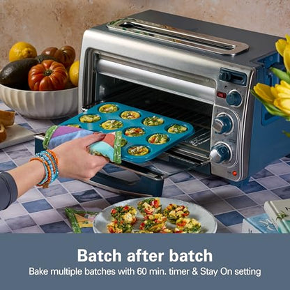 Hamilton Beach 2-in-1 Countertop Toaster Oven and Long Slot 2 Slice Toaster