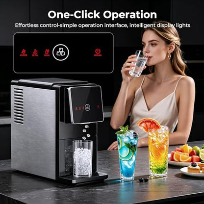 Antarctic Star Nugget Ice Maker Countertop with Self-Dispensing, 33lbs/24H