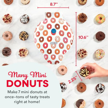 Dash Mini Donut Maker Machine for Kid-Friendly Breakfast, Snacks, Desserts & More with Non-stick Surface, Makes 7 Doughnuts, Donut Print