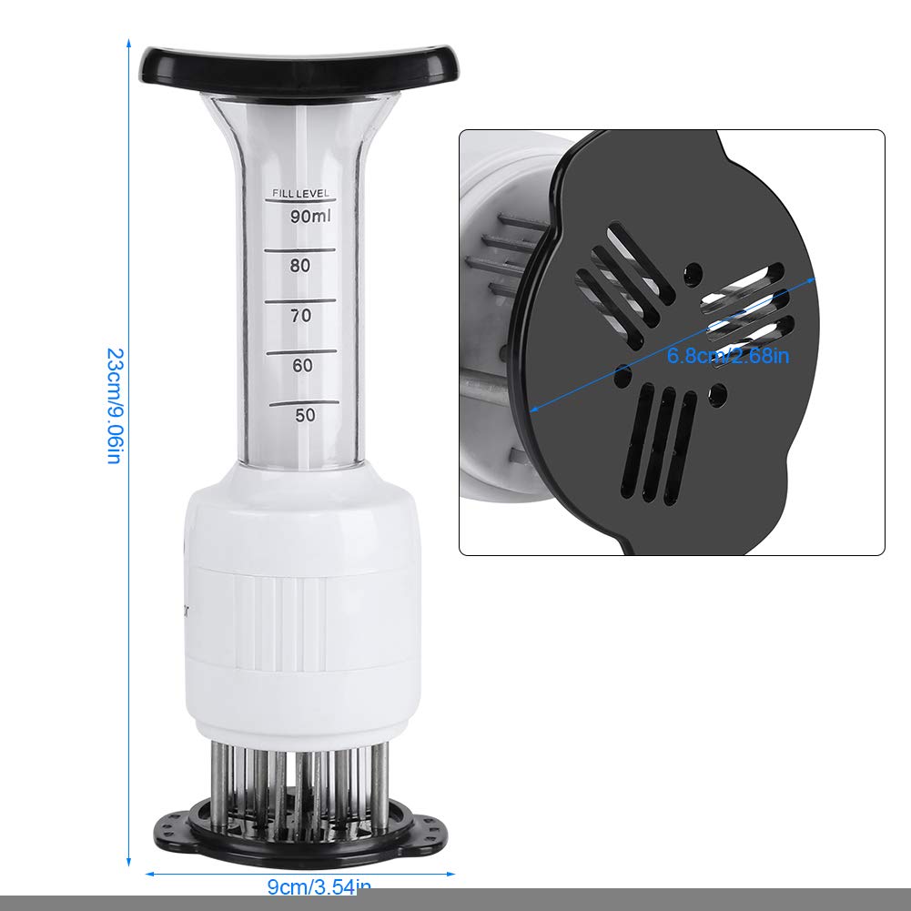 Stainless steel Marinade Meat Injector, Marinade Tenderizer Injector Needle Flavor Syringe Cooking Meat Poultry Turkey Chicken BBQ