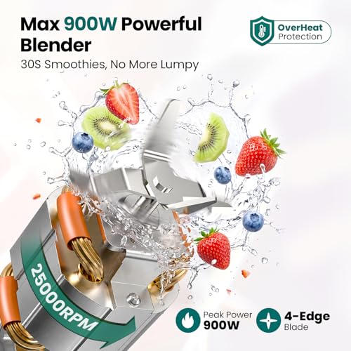 Smoothie Blender Grinder Combo, Countertop Blender Smoothies and Shakes