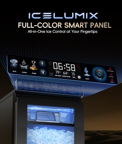 ecozy Nugget Ice Maker Countertop, Smart Ice Machine with APP Control