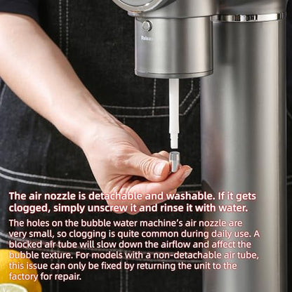 Multi-function Sparkling Water Maker,Carbonates Any Drink - Make Sparkling Soda & Fruit Drinks at Home, Sparkling Water Carbonator with 1L+0.5L BPA Free Bottles (Two CO2 Carbonator)