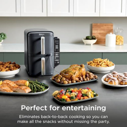 Ninja DoubleStack XL Smart Air Fryer, 10 Qt, 6-in-1, Grey, SL451