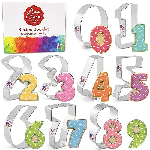 Ann Clark Number Cookie Cutters 9-Pc. Set Made in USA