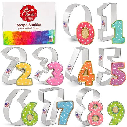 Ann Clark Number Cookie Cutters 9-Pc. Set Made in USA