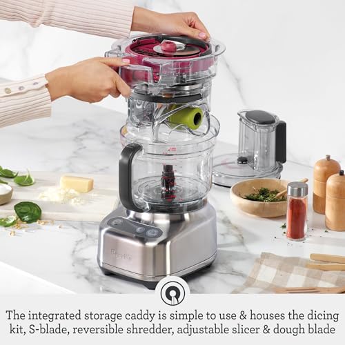 Breville BFP638 Paradice 9 Cup Food Processor and Dicer, Small, Damson Blue