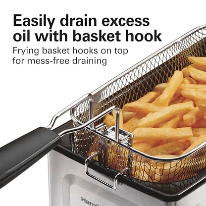 Hamilton Beach 3 Liter Family Style Electric Deep Fryer With Basket