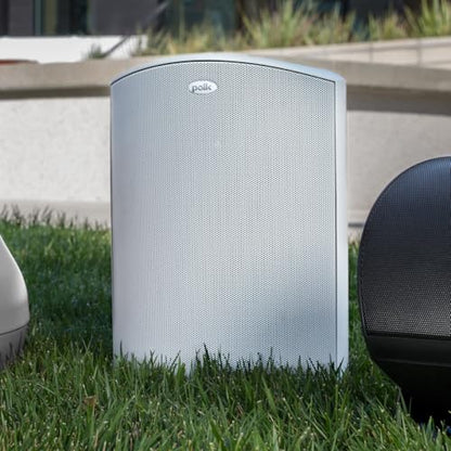 Polk Audio Atrium 8 Outdoor Speaker with Powerful Bass (Each, White), All-Weather Durability, Broad Sound Coverage, Speed-Lock Mounting System