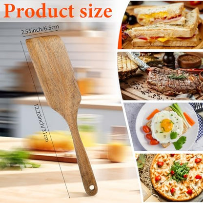 wooden spoon cooking spatula utensil wood spurtle scraper kitchen ladle bowl pancake food tilly living baking wok egg flipper oven cookware whisk scoop heat resistant pot holder fish home bakery sour