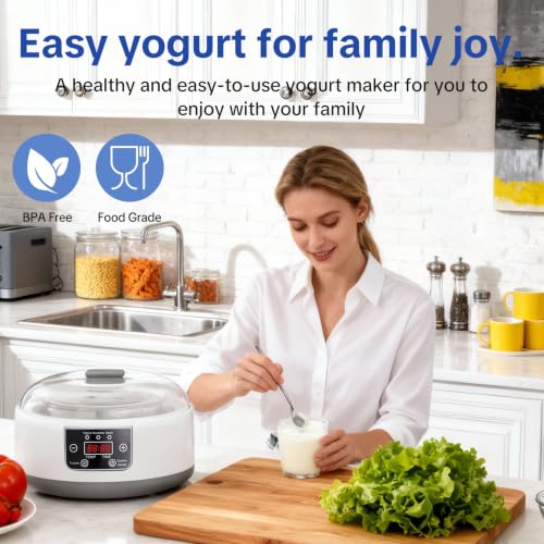 DiDimo Yogurt Maker, 1.3QT Greek Yogurt Machine With Adjust Temp & Timer