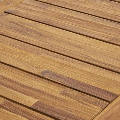 Christopher Knight Home Terry Acacia Wood Patio Dining Set for 6, Solid Wood Outdoor Dining Table Set for 6, 7 Piece Outdoor Dining Set with Rectangular Table and Woven Rope Accents, Teak+Beige+Grey