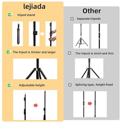 lejiada 100 Inch Outdoor Projector Screen with One-Piece Telescopic Stand, Wrinkle-Resistant 4K HD Movie Screen for Backyard, Camping and Indoor Home Theater (Fits Long Throw Projectors)