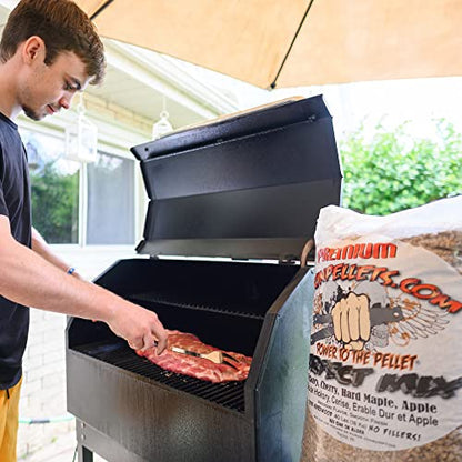 CookinPellets 40PM Perfect Mix All-Natural Hickory, Cherry, Hard Maple, and Apple Grill Smoker Smoking Hardwood Wood Pellets, 40 Lb Bag (2 Pack)