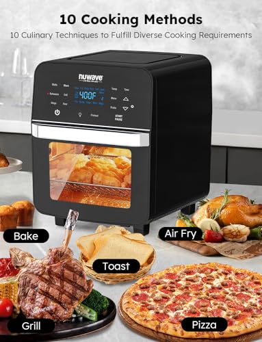 Nuwave Brio Air Fryer Oven, 15.5Qt X-Large Family Size, Powerful 1800W