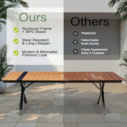 Pellebant 13-Piece Outdoor Patio Dining Table Set for 12 Person