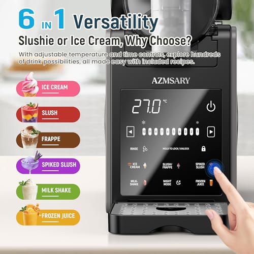 Slushie Machine, 85OZ Ice Cream Maker, Smart Frozen Drink Maker, 6 Presets