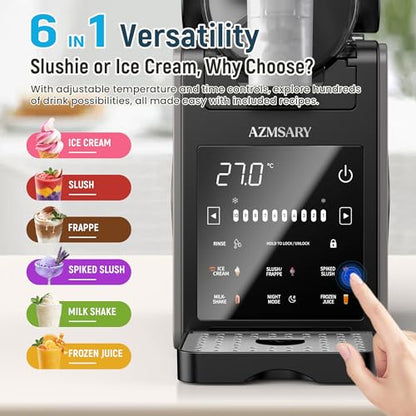 Slushie Machine, 85OZ Ice Cream Maker, Smart Frozen Drink Maker, 6 Presets