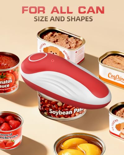 Rechargeable Electric Can Opener with Replaceable Blade & Smooth Edge