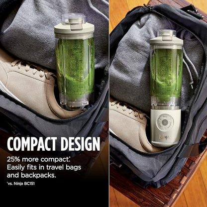Ninja Blast Max, Portable Blender + Twist & Go, Personal Smoothie, Blend, Ice Crush, 3 Programs, Cordless, 22 oz removable Vessel, Dishwasher Safe, Leakproof, Navy, BC251NV