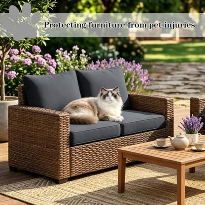 Outdoor Cushion Covers for Patio Furniture, Water Resistant Polyester Replacement Covers with Zipper Closure, Full Coverage Sofa Cushion Covers with 4mm Piping Edge for Sectional Outdoor Couch