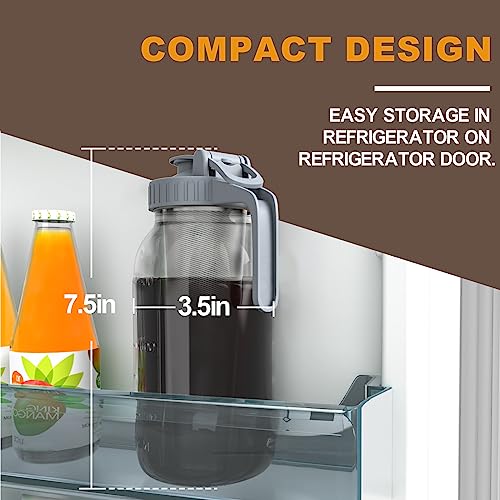 JunVpic Cold Brew Coffee Maker, 32 oz Glass Mason Jar Pitcher