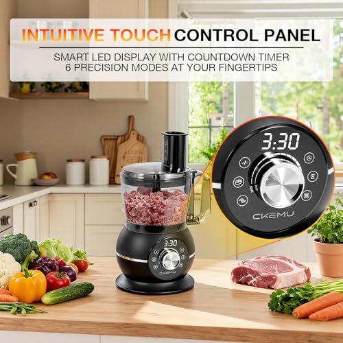 12 Cup Smart Food Processor, Electric Food Chopper Slicer