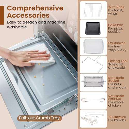 COSTWAY 14-in-1 Air Fryer Toaster Oven Combo