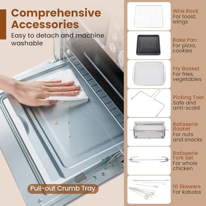 COSTWAY 14-in-1 Air Fryer Toaster Oven Combo