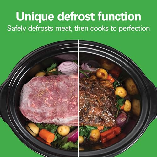Hamilton Beach Defrost & Go Programmable Slow Cooker, Temperature Probe, 6 Quart Capacity, R33962 (Renewed)