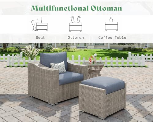 AMERLIFE 10 Piece Patio Furniture Set, Wicker Outdoor Sectional Sofa