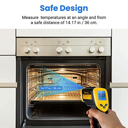 Etekcity Infrared Thermometer Temperature Gun 1080, -58°F to 1130°F for Meat Food Pizza Oven Griddle Accessories, Heat Gun for Cooking, Kitchen, Fridge, Reptile,BBQ