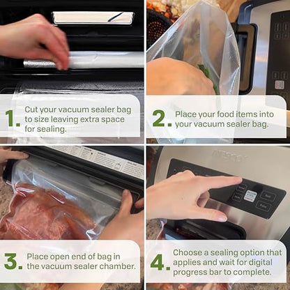 NESCO VS‑22LB Premium Vacuum Sealer for Home Food Storage, Electric Sealing System with LiquidLock™ Technology