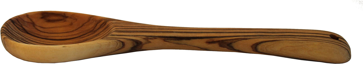 Holy Land Market Olive Wood Handcrafted Olive Wood Spoon, for Cooking, Eating or Serving (8 Inches)