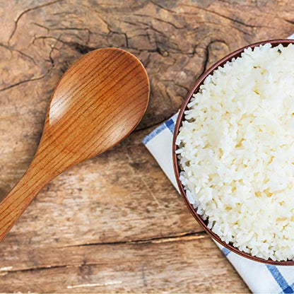 4 Pieces Wooden Spoons Set 9 Inch for Cooking, Serving Salad, Stirring Soup, Rice, Nonstick Heat Resistance Easy to Use