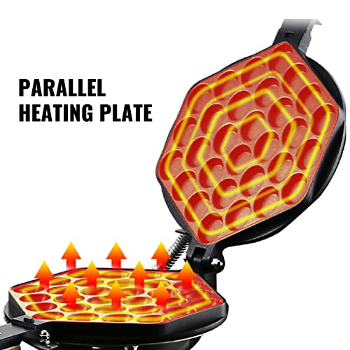 VEVOR Commercial Waffle Maker 30 Pcs, Electric Stainless Steel
