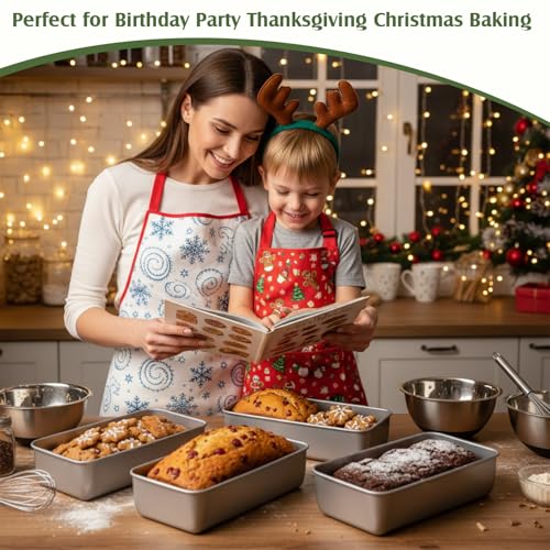 Yiyiring 10 Pack Stainless Steel Loaf Pan Set 9 x 5 Inch Bread Baking Pans Banana Loaf Tins For Baking Cake Meatloaf Brownies Sourdough Lasagnas Dishwasher Safe